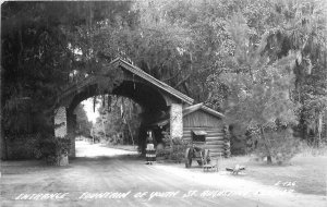 Postcard RPPC Florida St, Augustine Entrance Fountain of Youth 1940s 23-3492