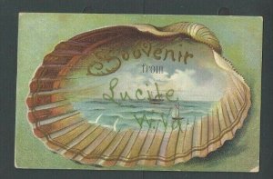 1909 Post Card Greetings Clam Shell Posted At Palestine WV