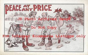 Artist Signed Witt, Auburn, Comic, Peace at Any Price, Motorcyclists Pays Farmer