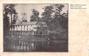 Hotel Chautauquan from the Lake Assembly Park, New York