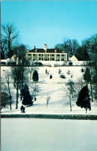 Mount Vernon Potomac River Snow Winter Scene Virginia VA VTG Postcard UNP Unused 