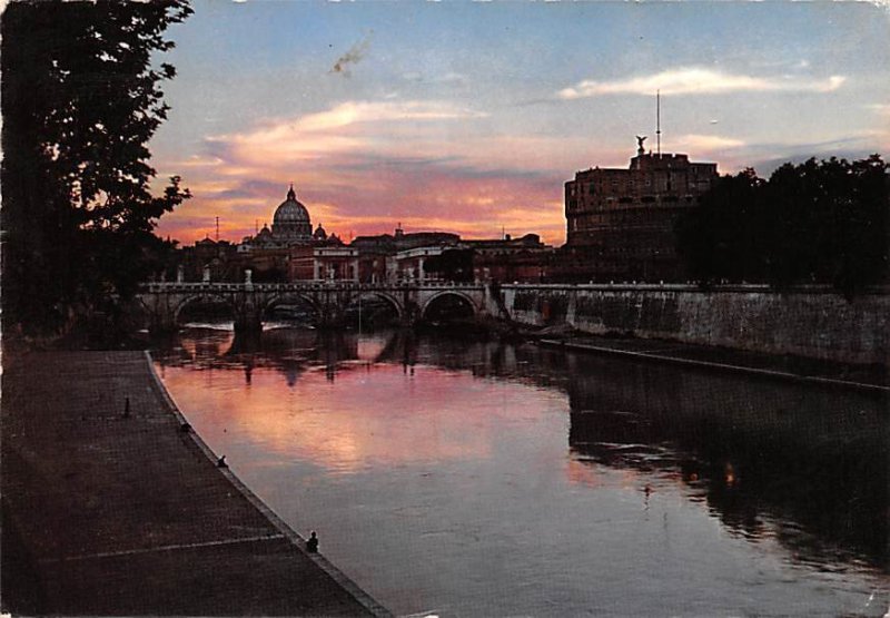 Castel S Angelo e Cupola di S Pietro Roma Italy 1966 