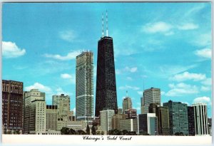 c1970s Chicago IL Gold Coast Lake Michigan Water Tower Place Construction PC M12