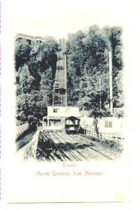 Elevator Train, Tracks, Hearty Greetings from Montreal. Quebec