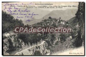 Old Postcard View Lantosque between Gorges