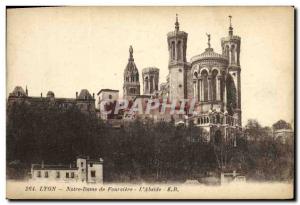 Old Postcard Lyon Notre Dame De Fourviere The Apse