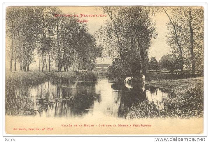 Vallee De La Meuse, Gue Sur La Meuse A Frebecourt, Meuse, France, 1900-1910s