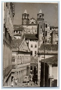 Salvador Bahia Brazil Postcard Paco Church 1950 Posted Vintage RPPC Photo