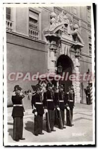 Old Postcard Monaco La Garde Princiere Front Palace