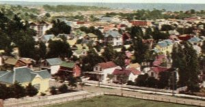 Postcard Early Bird's Eye View of Santa Cruz, CA.     S6