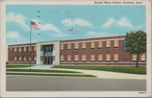 Postcard Horace Mann School Ottumwa Iowa IA