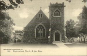 Groton CT Cong Church c1905 UDB Postcard Rotograph