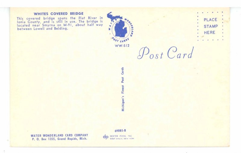 MI - Ionia County. White's Covered Bridge