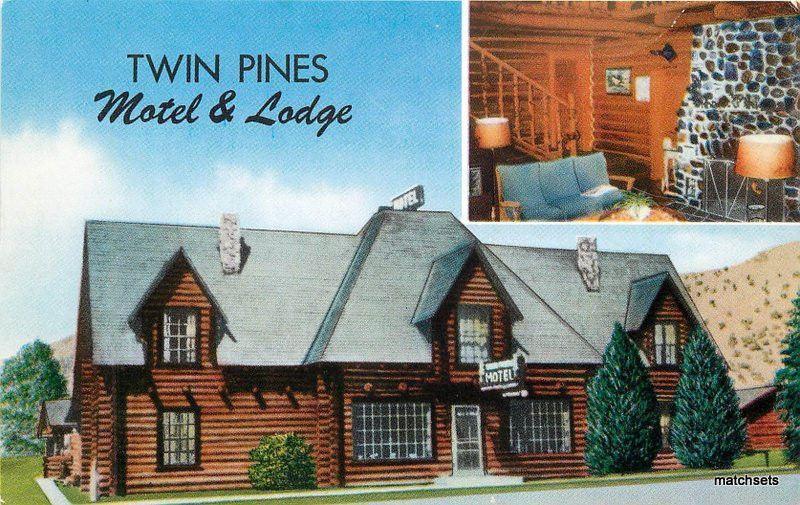 1950s Twin Pines Motel Lodge interior Entrance Dubois Wyoming roadside Lynx