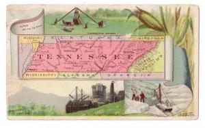 Arbuckle Coffee Trade Card 1889 Tennessee State Map #73 