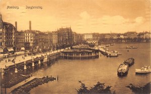 Germany Hamburg 1910 Jungfernstieg vintage postcard