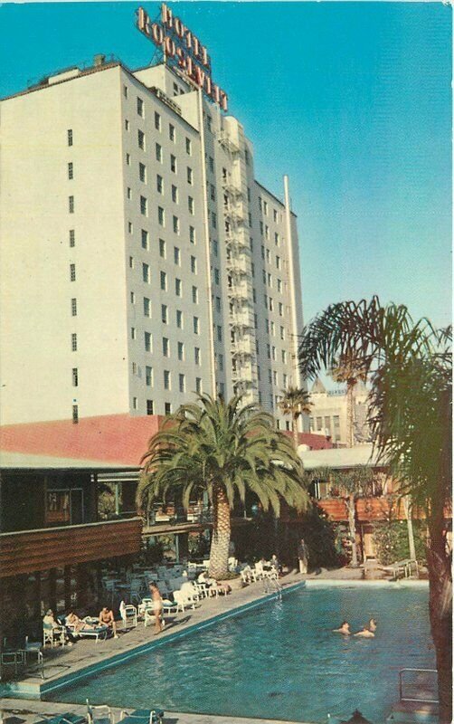 Crocker Hollywood California Roosevelt Hotel Pool Swimming Pool Postcard 8920