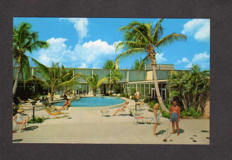 FL Suntide Apts Apartments Long Beach Sarasota Florida Postcard Shuffle Board