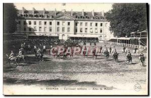 Old Postcard Horse Equestrian Saumur Carrousel military mill Wings