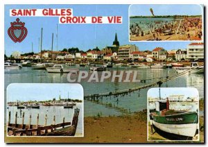 Modern Postcard Saint Gilles Croix living Yacht