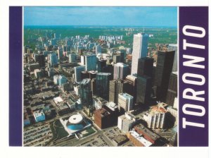 Looking Northeast From CN Tower, Toronto Ontario, Chrome Aerial View Postcard #1