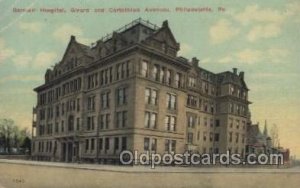 German Hospital, Philadelphia, PA USA Hospital Writing On Back two creases to...