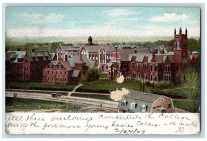 1907 Smith College Building Street School Northampton Massachusetts MA Postcard