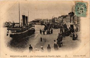 CPA ND. BOULOGNE-sur-MER Quai d'embarquement des Paquebots Anglais (406196)