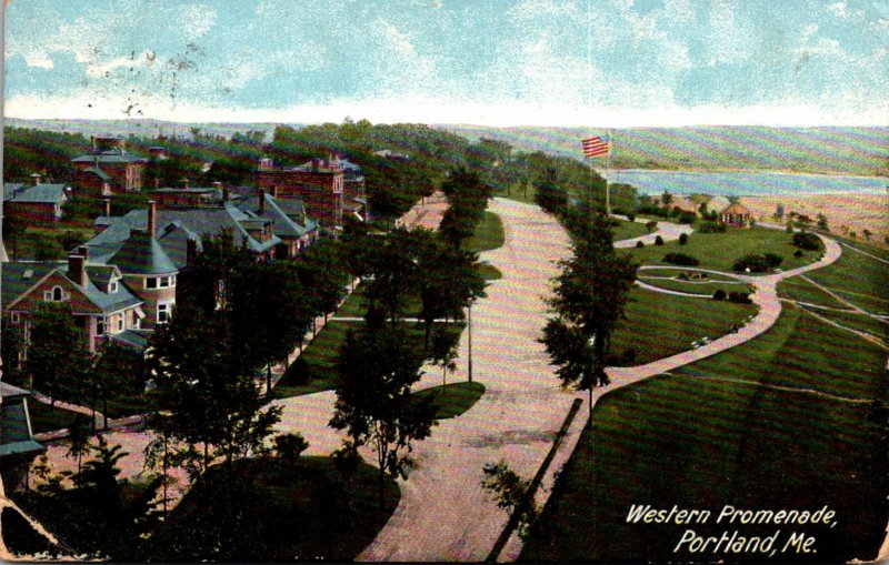 Maine Portland Western Promenade 1910