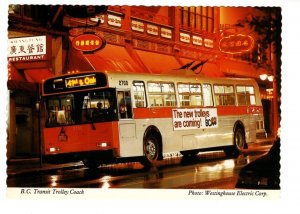 BC Transit Trolley Coach,  Chibatown, Vancouver, British Columbia