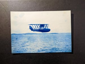 Mint 1926 Greece Aviation Postcard Flying Boat RPPC