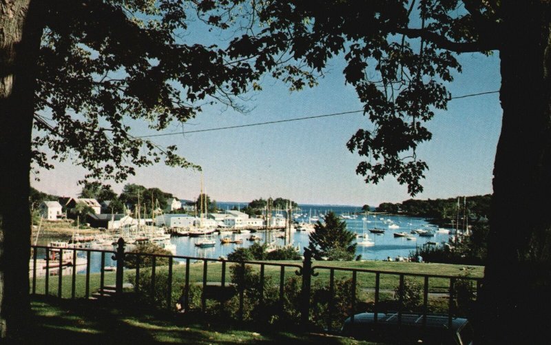 Vintage Postcard View From Library Camden Maine ME Pub By Eastern Illustrating