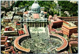 Postcard - St. Peter's Square seen from the air - Rome, Italy