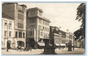 c1910 Hradec Kralove Business Section Czech Republic RPPC Photo Postcard