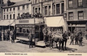 Reading Carnival Bus Outside Paint Shop Real Photo Postcard