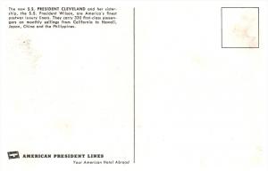 16010  S.S.President Cleveland  American President Lines