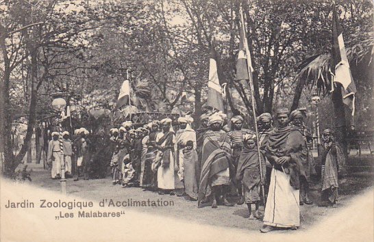 Natives In Costume Jardin Zoologique d'Acclimation Les Malabares Hagenbe...