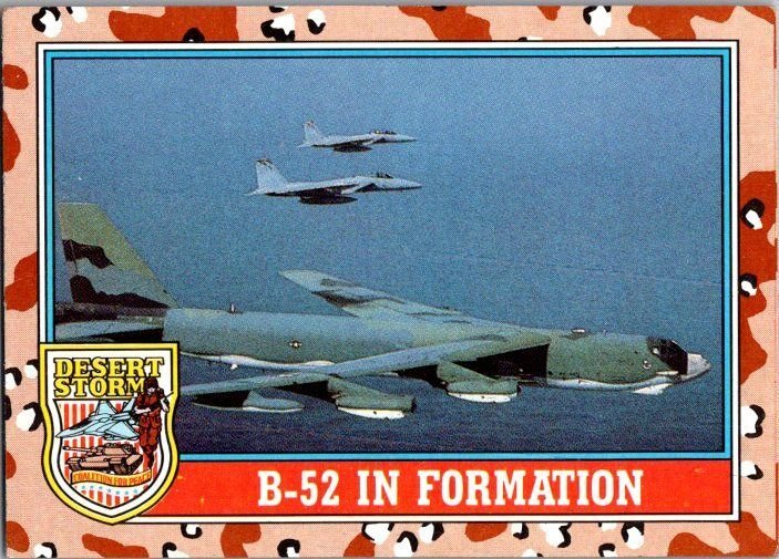 Military 1991 Topps Dessert Storm Card B-52 Bomber sk21348