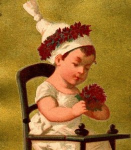 1880s Burke, Walker & Co. John D. Greig Wholesale Dry Goods Cute Baby P101 