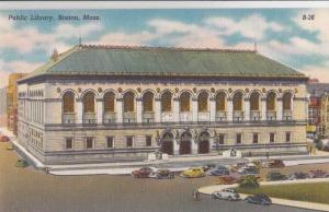 LP87  Boston, Massachusetts, MA, postcard, Public Library.