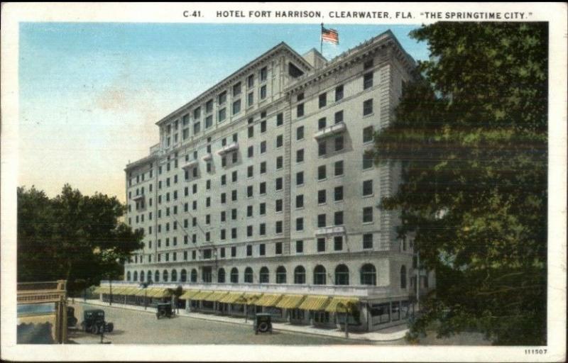 Clearwater FL Hotel Fort Harrison c1920 Postcard