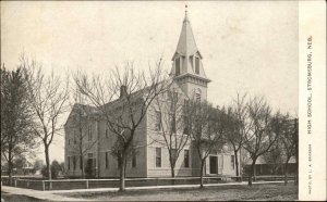 Stromsburg Nebraska NE High School c1910 Vintage Postcard