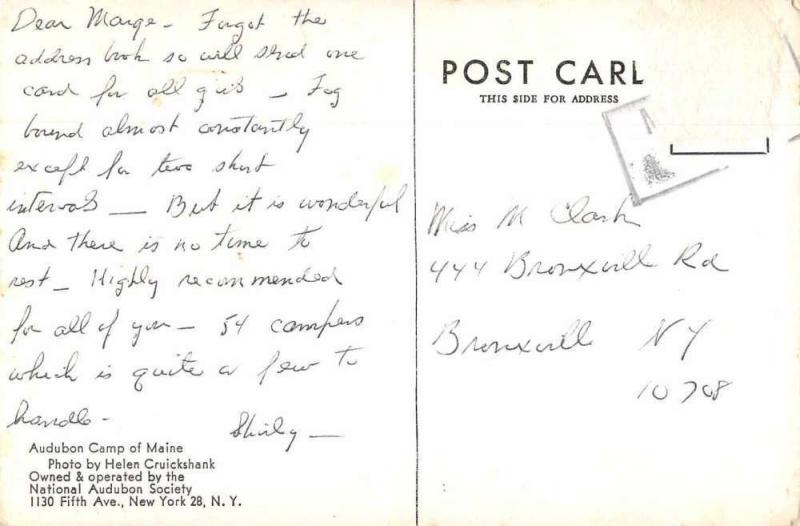 Bremen Maine Audubon Camp Scenic View Vintage Postcard J76207