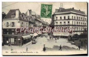 Old Postcard Amiens Place Gambetta