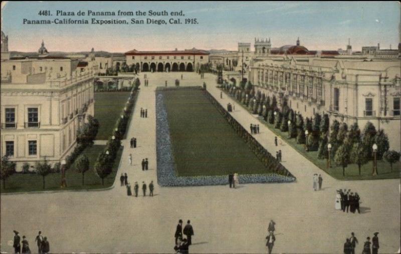 San Diego Panama California International Expo Plaza 1915 Postcard 