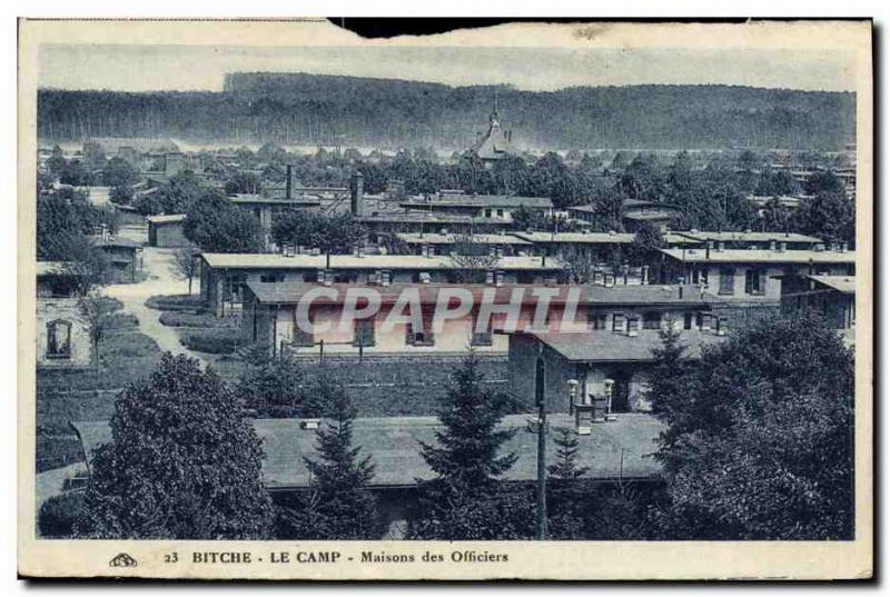 Old Postcard Bitche Camp Officers Properties