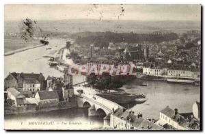 Montereau Old Postcard General view