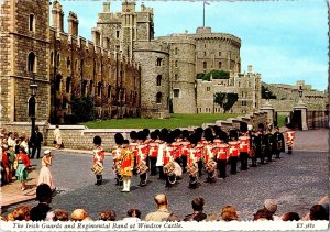 Irish Guards & Regiment Band at Windsor Castle 1960s Continental Postcard