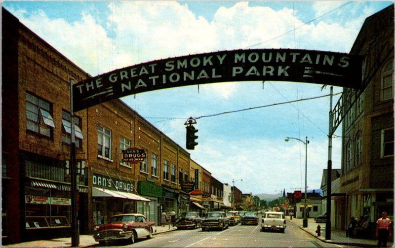 North Carolina Waynesville Main Street Looking South