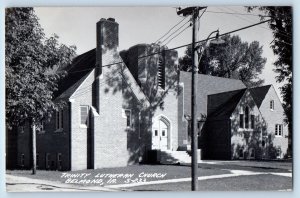 Belmond Iowa IA Postcard RPPC Photo Trinity Lutheran Church c1940's Vintage